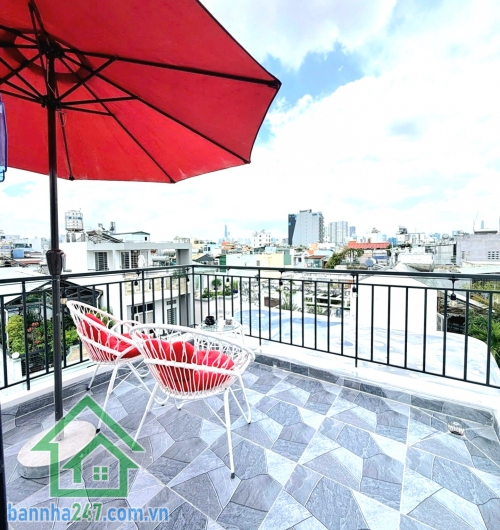 CHỈ 5,95 TỶ – HUỲNH VĂN BÁNH PHÚ NHUẬN – 5 TẦNG BTCT – 100M² – 3PN 4 WC – SÂN THƯỢNG VIEW ĐẸP