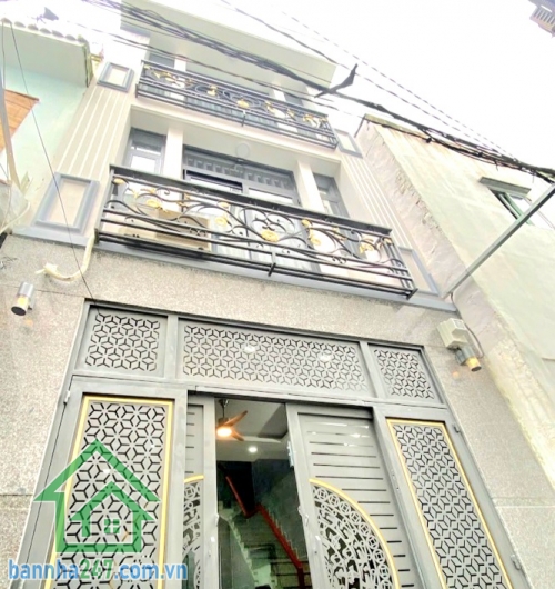 CHỈ 7,6 TỶ – NHÀ ĐẸP HẺM 4M – LẠC LONG QUÂN – LÝ THƯỜNG KIỆT – TÂN BÌNH- DT: 49,5m² - 6PN, 7WC - DT: 49,5m² (4,5 x 11m)  – Kết cấu BTCT 3 tầng gồm 6PN, 7WC