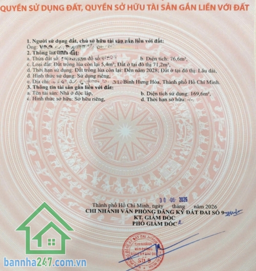CHỈ 6,88 TỶ – HXH ĐƯỜNG SỐ 16A – 77M² – 3 TẦNG – 4 PN – NỞ HẬU ĐẸP
